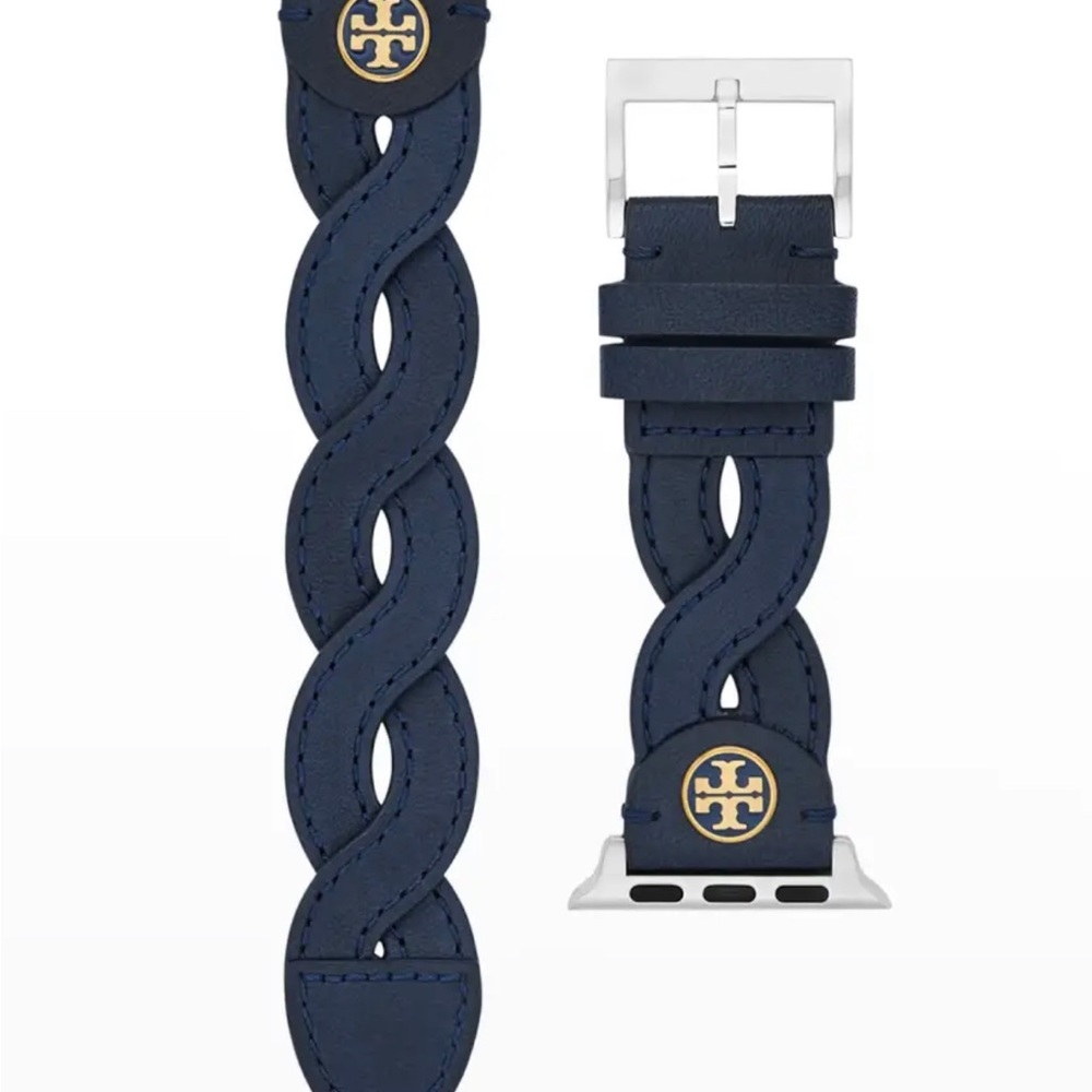 Tory Burch Apple Iwatch strap in navy blue. Excellent condition.